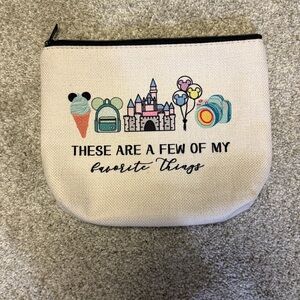 Cream Pouch with Colorful Graphic